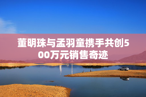 董明珠与孟羽童携手共创500万元销售奇迹
