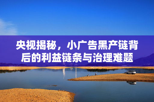 央视揭秘，小广告黑产链背后的利益链条与治理难题