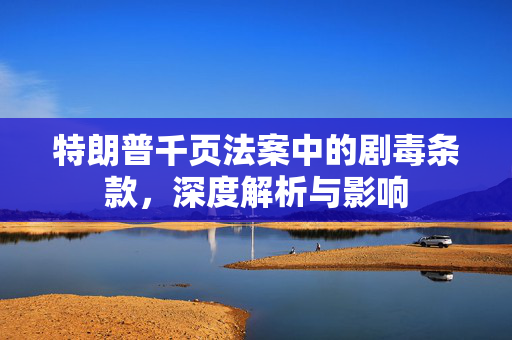 特朗普千页法案中的剧毒条款，深度解析与影响