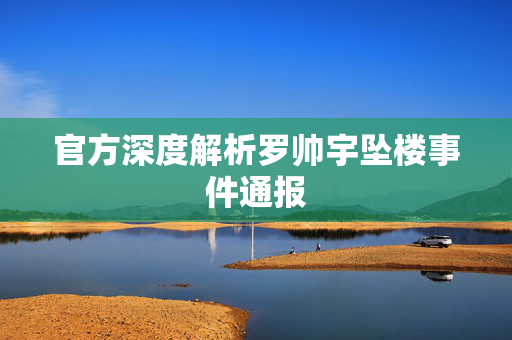官方深度解析罗帅宇坠楼事件通报